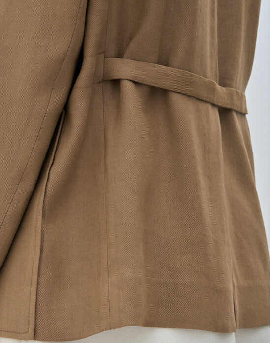 Lightweight Linen Blend Open Blazer