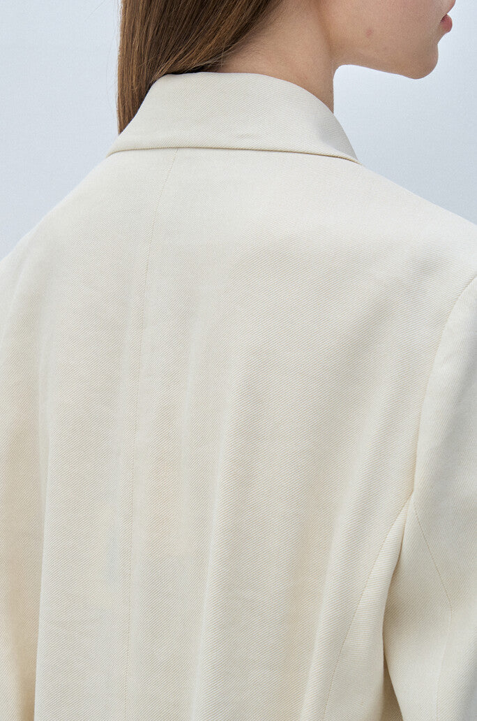 Lightweight Linen Blend Open Blazer