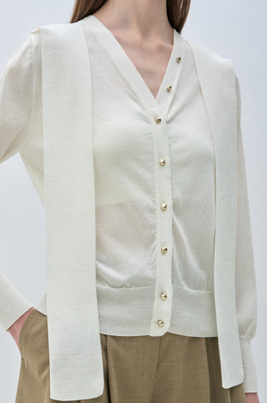 [K-LUX]Two-way strap knit  top
