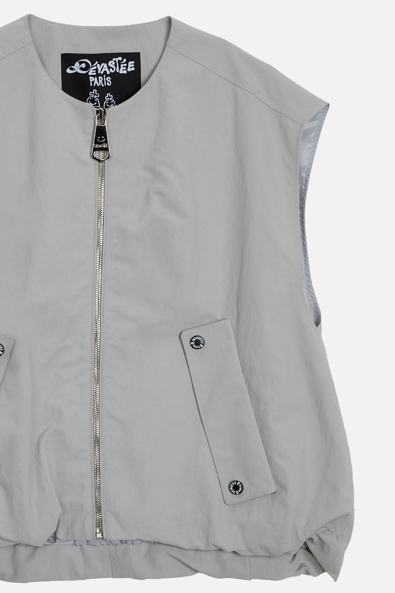 [K-LUX] Ruffle Detail Nylon Bomber – Black