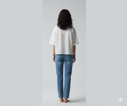Modern Contrast Loose-Fit Half Sleeve T-Shirts